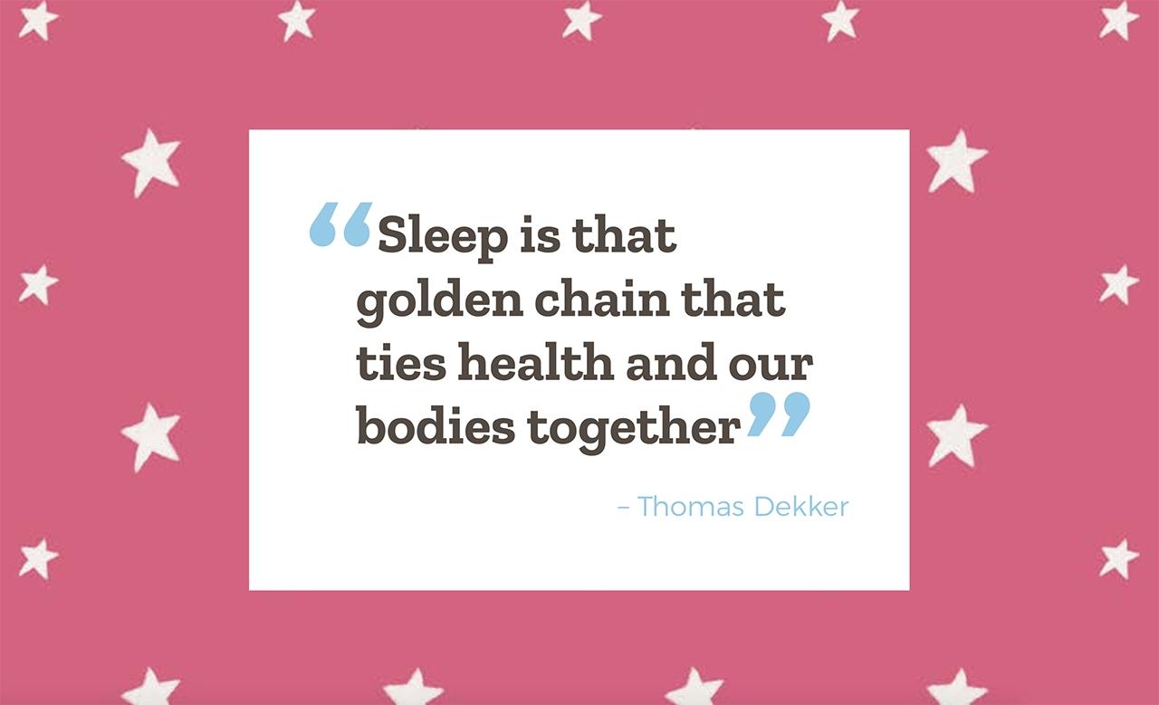 sleep is that golden chain that ties health and our bodies together quote