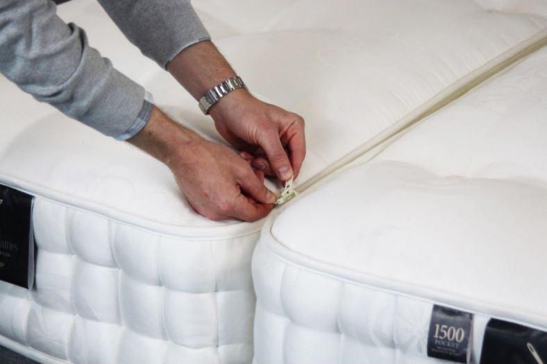 pocket sprung natural zip & link mattress